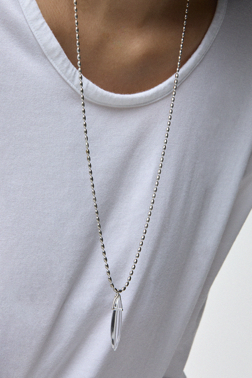 波西米亚椭圆石英项链