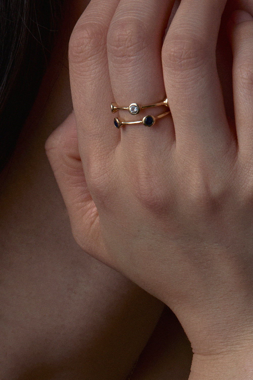 RENAISSANCE CROWN FIVE WHITE SAPPHIRE RING