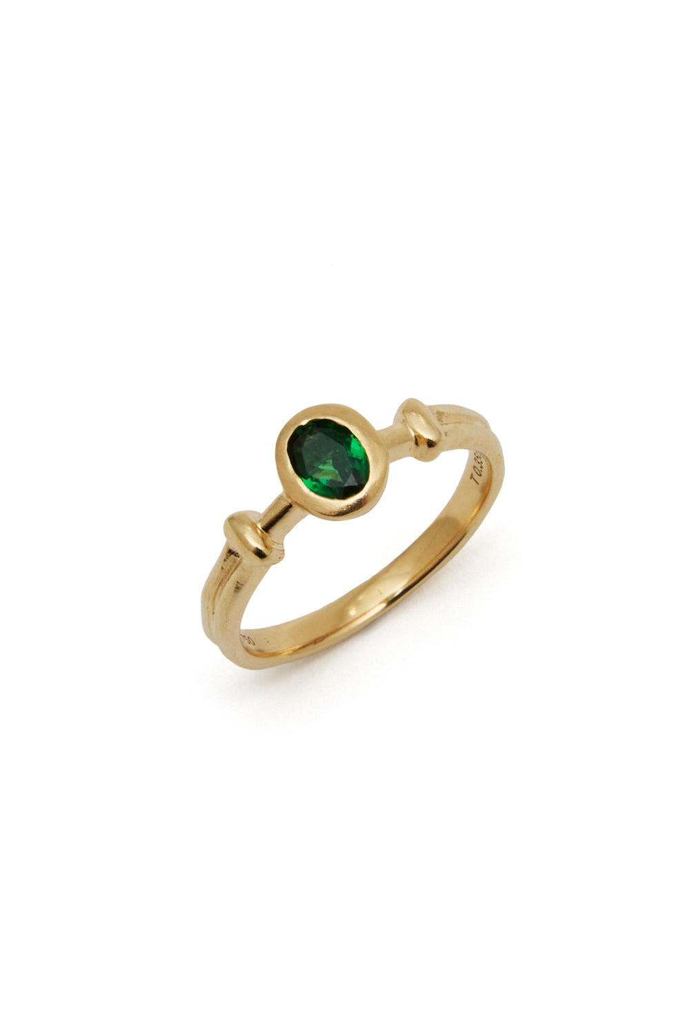 BAGUE COLONNE RENAISSANCE EN TSAVORITE GRENAT