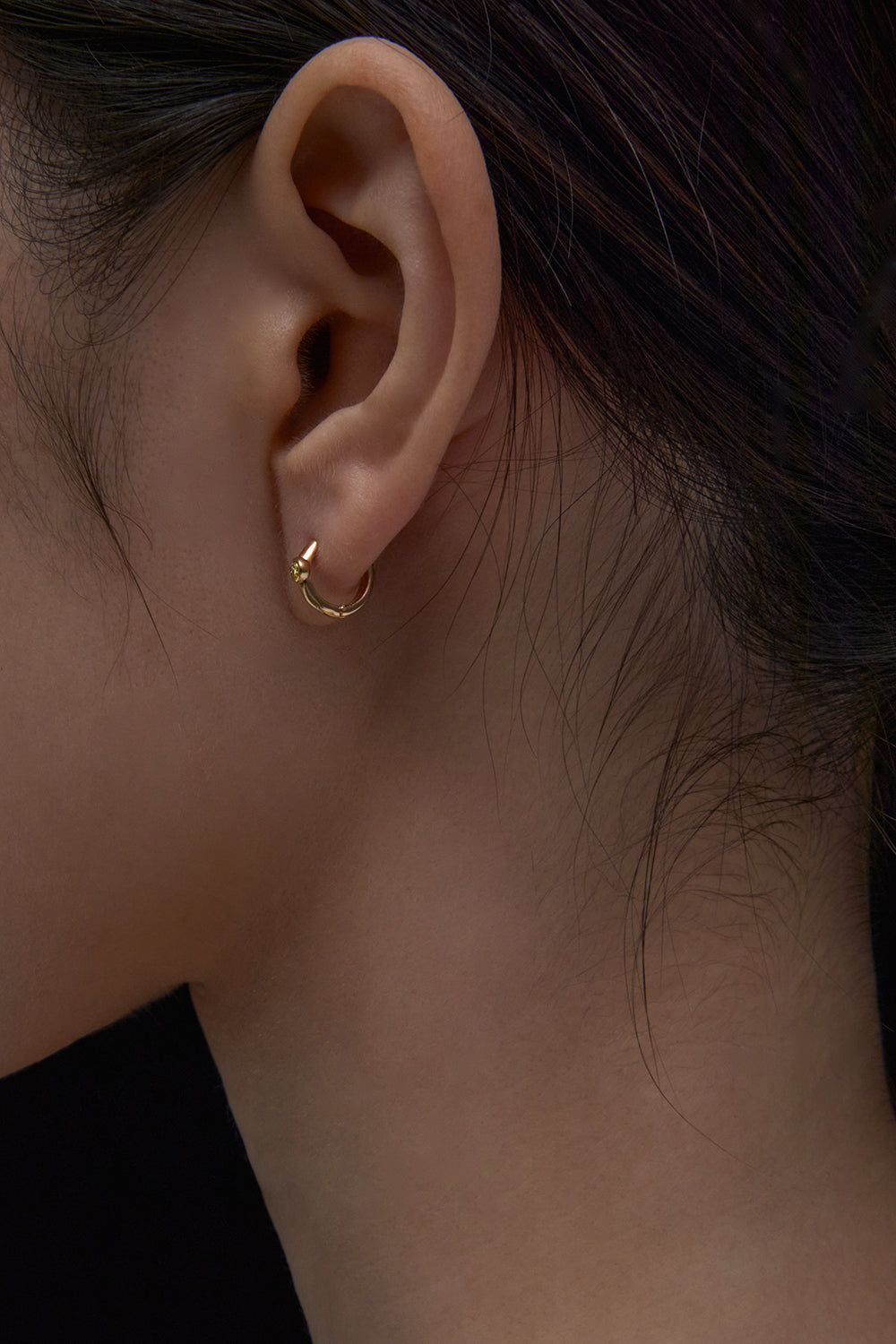 RENAISSANCE BOUCLES D'OREILLES PETIT PLUS ORB EN DIAMANT JAUNE