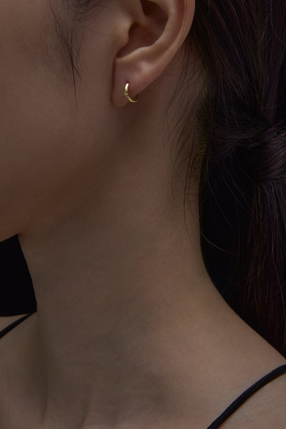 RENAISSANCE CREOLES ORB DIAMANT BLANC PETIT PLUS