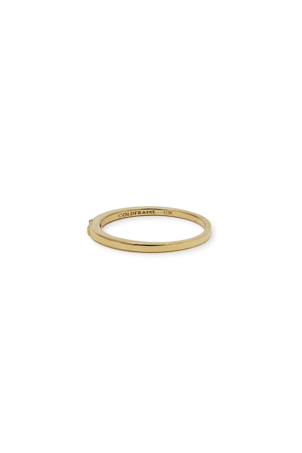 10K SLIM BODY BAGUETTE DIAMOND YELLOW GOLD RING