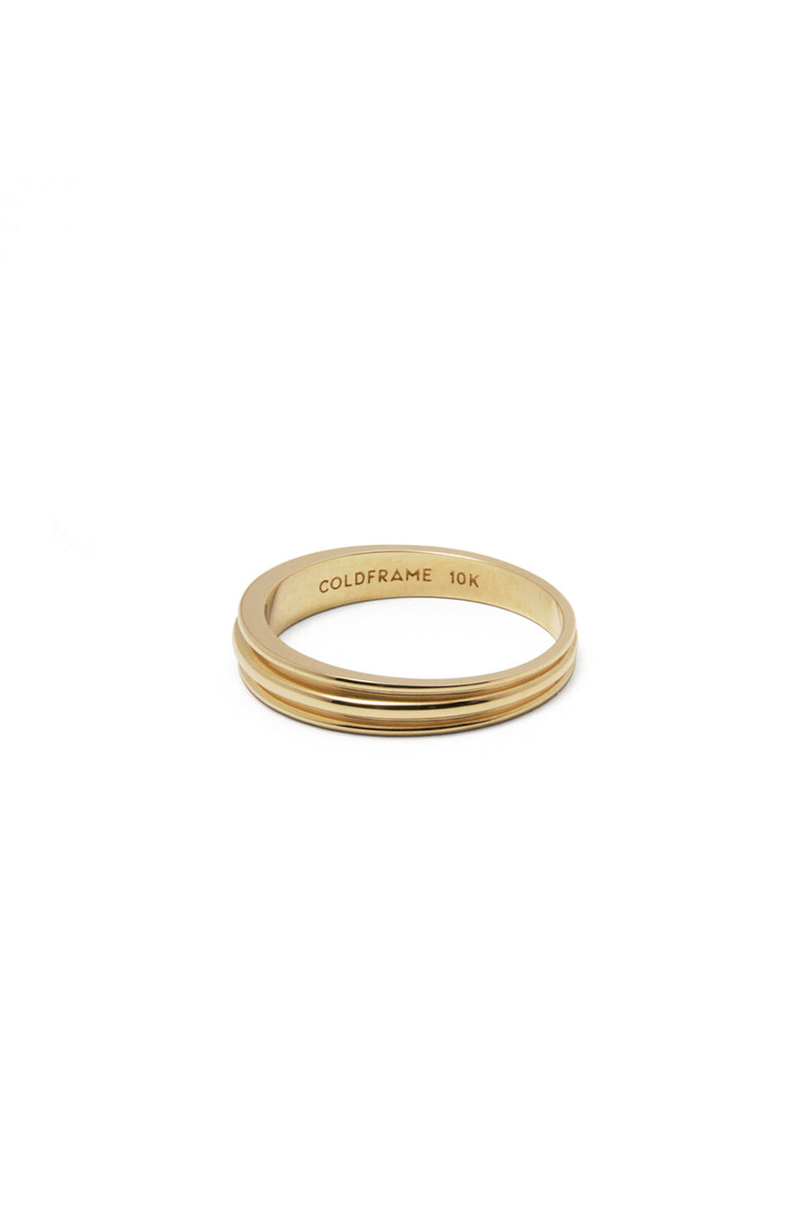 10K GOLD FLAT POTTERY VESSEL RING