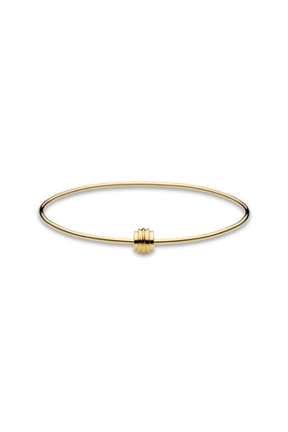 10K GOLD ESSENTIAL RIBBED SILHOUETTE BANGLE