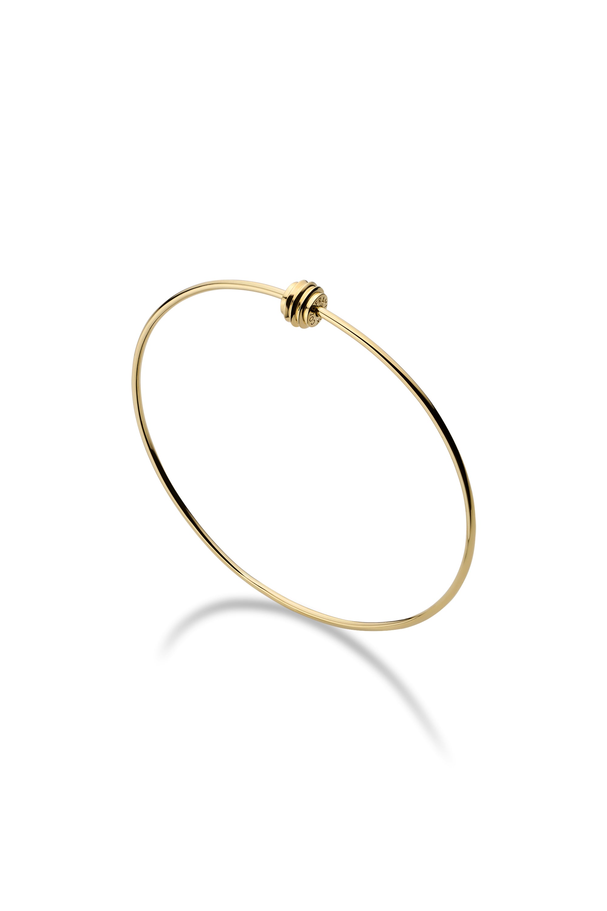 10K GOLD ESSENTIAL RIBBED SILHOUETTE BANGLE