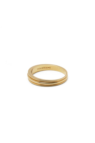18K GOLD FLAT POTTERY VESSEL RING