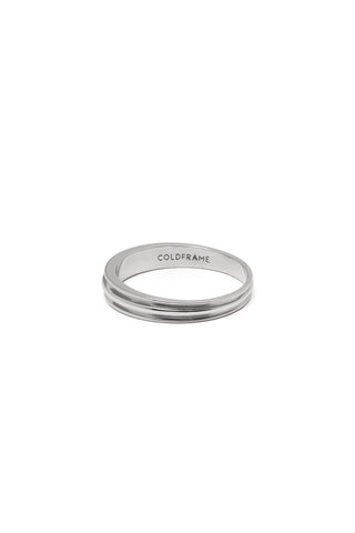 18K WHITE GOLD FLAT POTTERY VESSEL RING