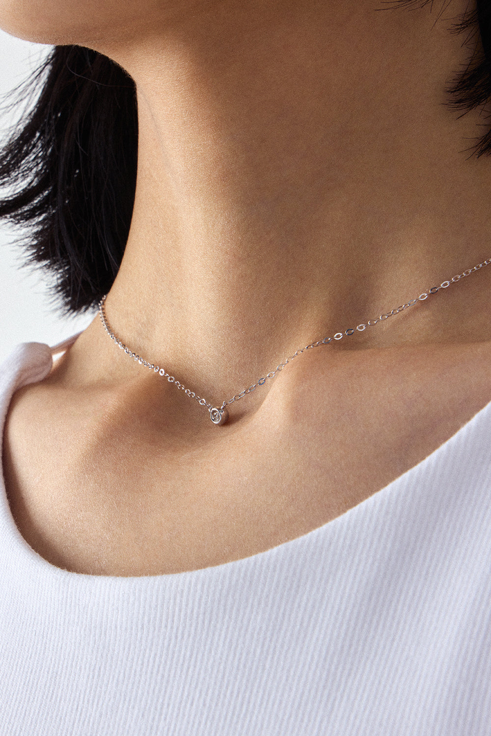 18K ホワイトゴールド ダイヤ パーフェクション ネックレス 大