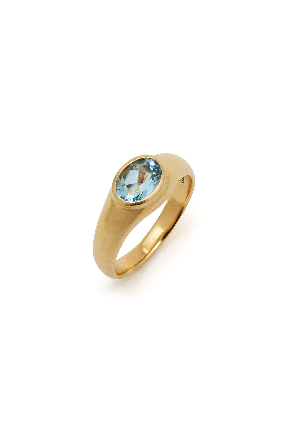 BAGUE ROYALE RENAISSANCE EN AQUAMARINE