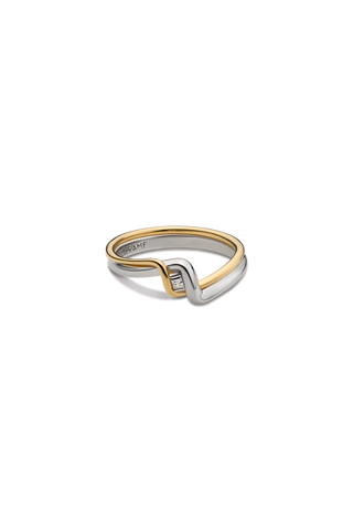 18K TRESSE BICOLOR DIA RING