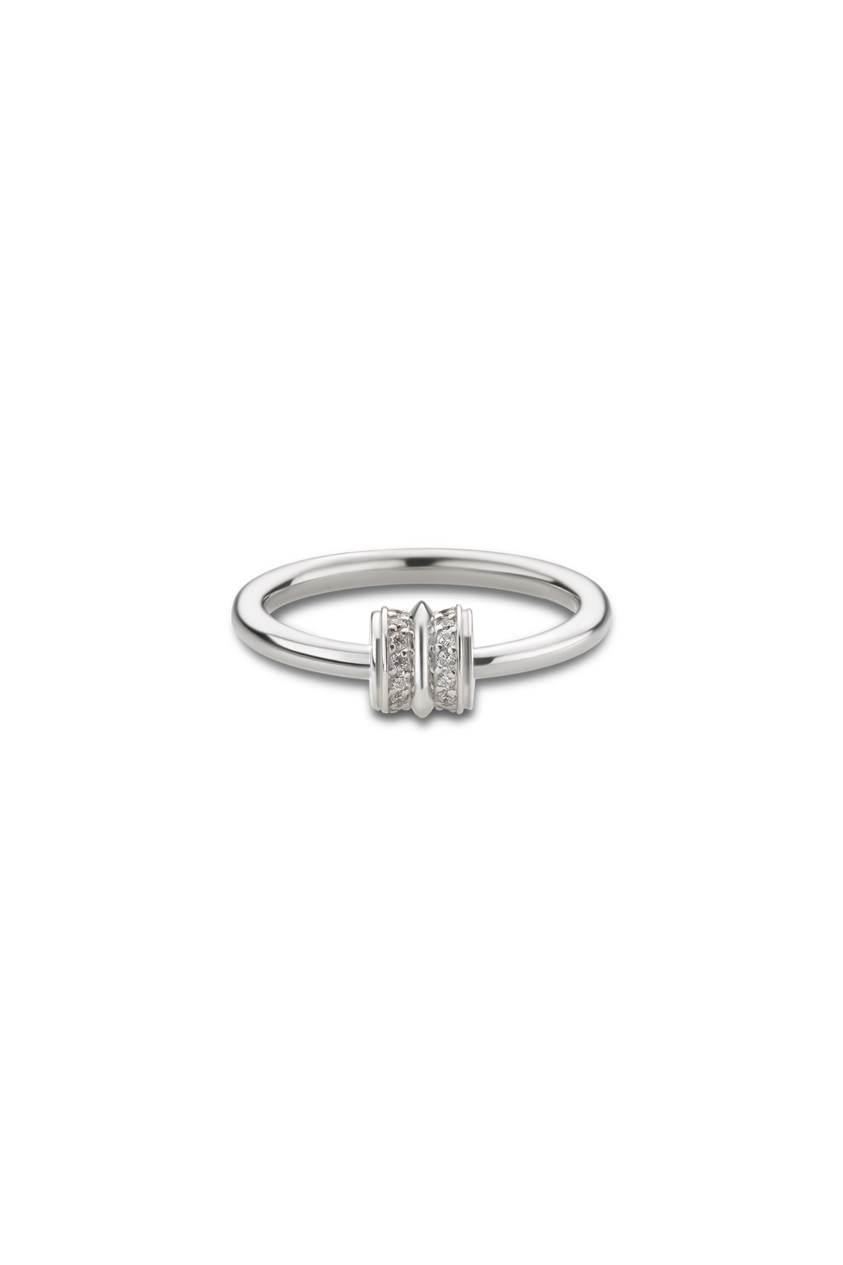 ESSENTIAL RIBBED PAVE RING