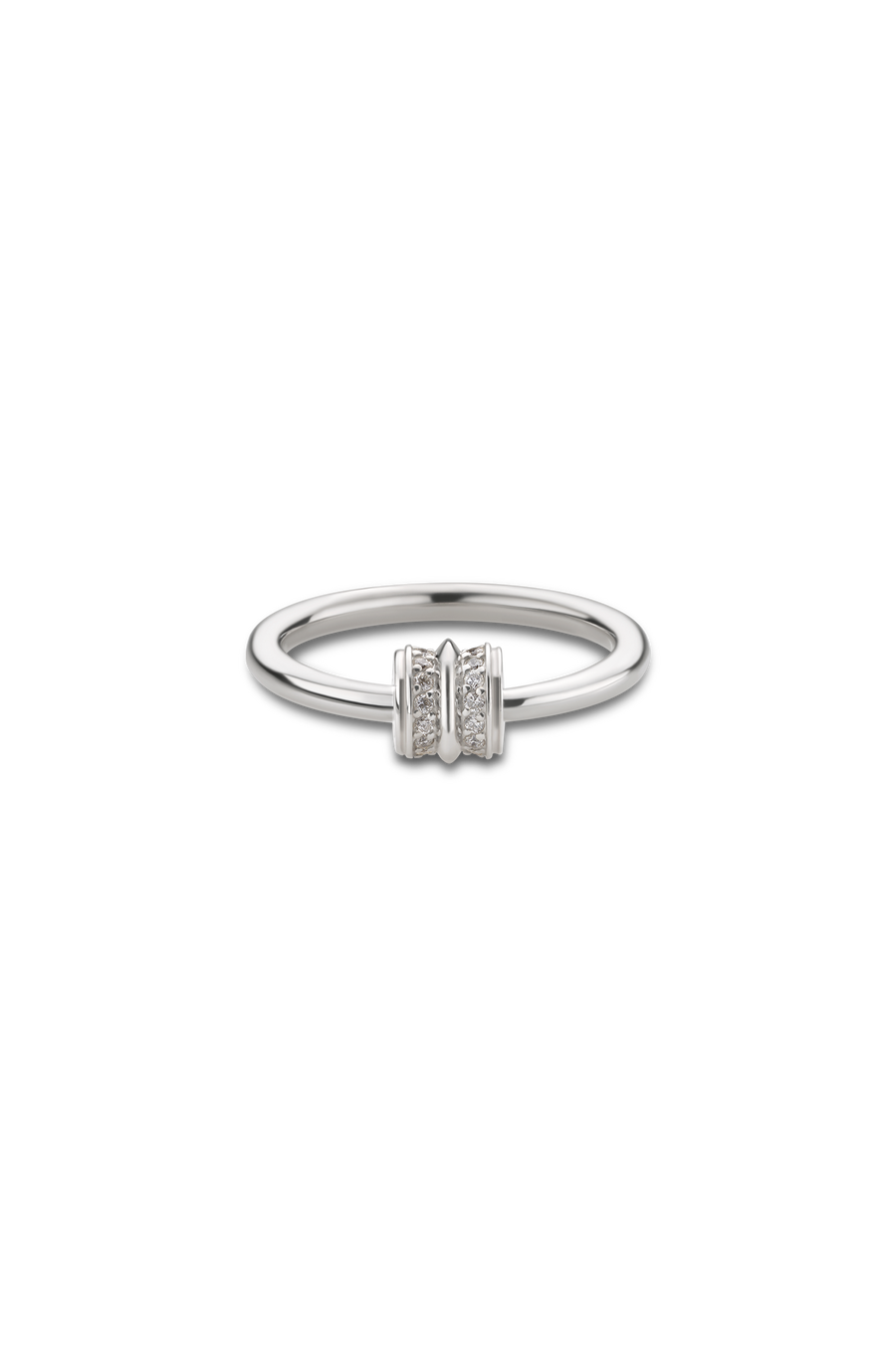 ESSENTIAL RIBBED PAVE RING