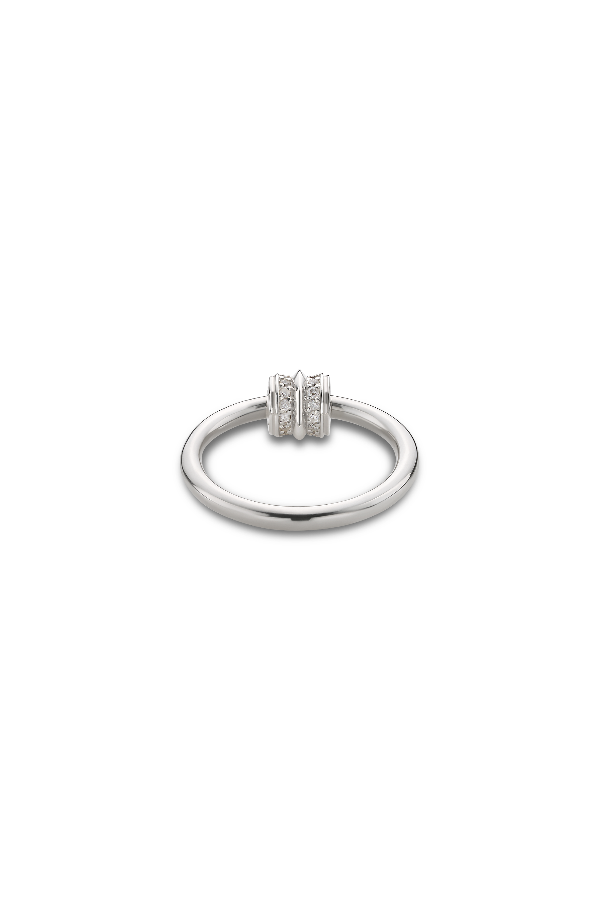 ESSENTIAL RIBBED PAVE RING