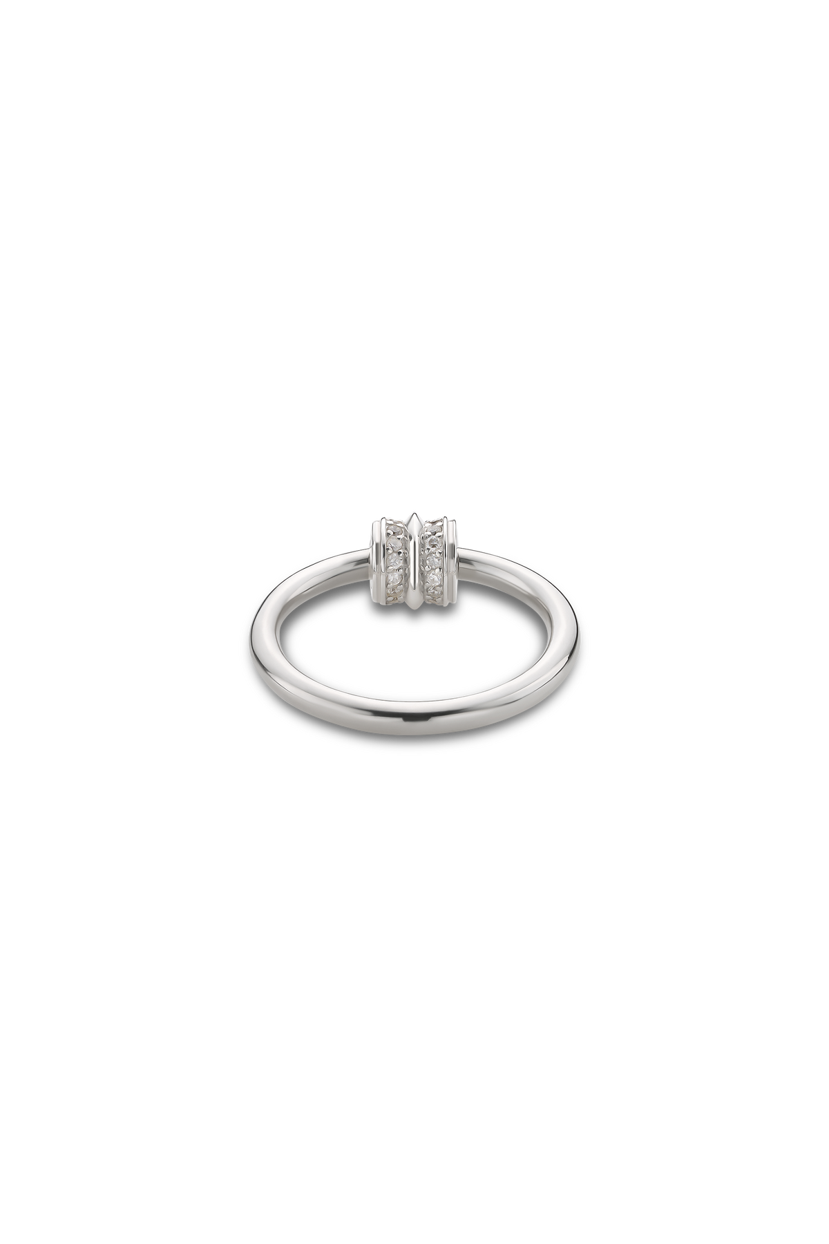 ESSENTIAL RIBBED PAVE RING