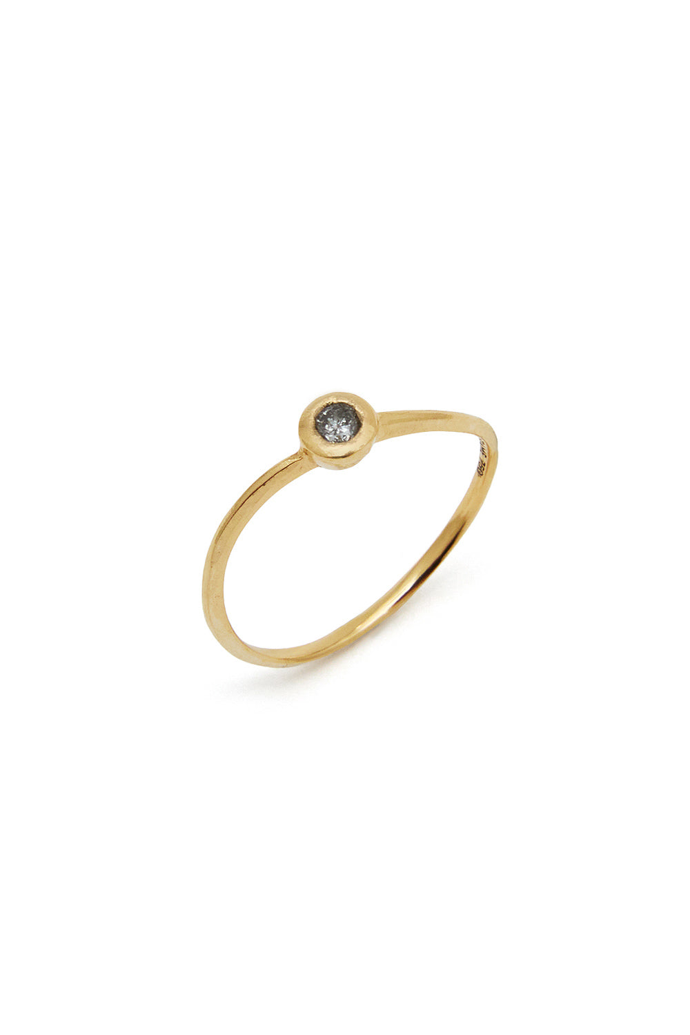 BAGUE DIAMANT MÉTALLIQUE GRIS ONDULÉ RENAISSANCE