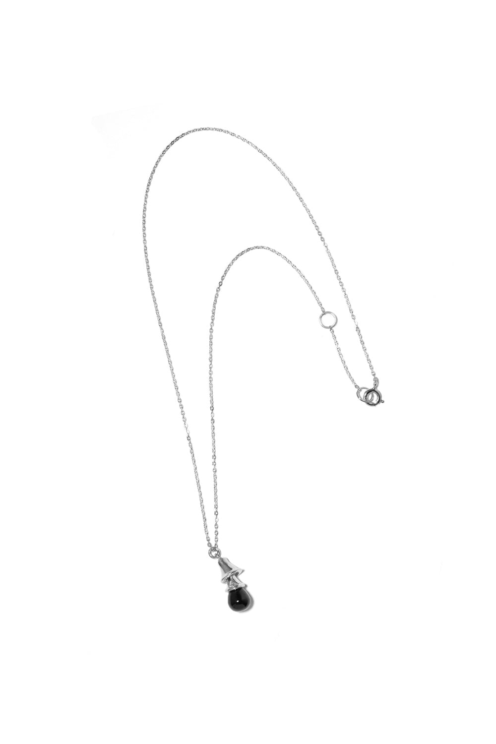 ブラックベル シルバーネックレス