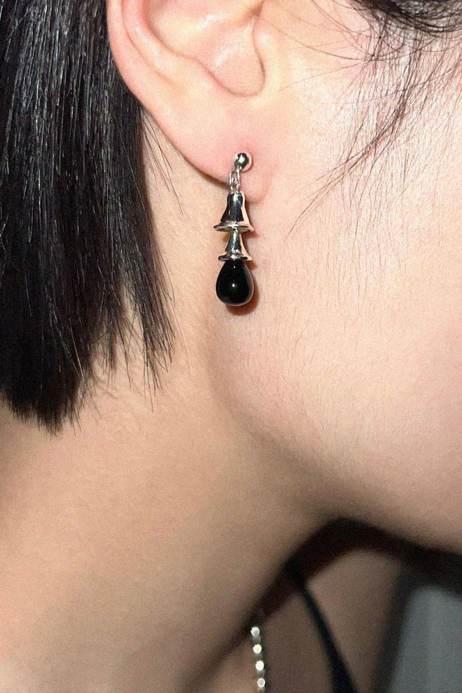 BLACK BELL BOUCLES D'OREILLES ARGENT