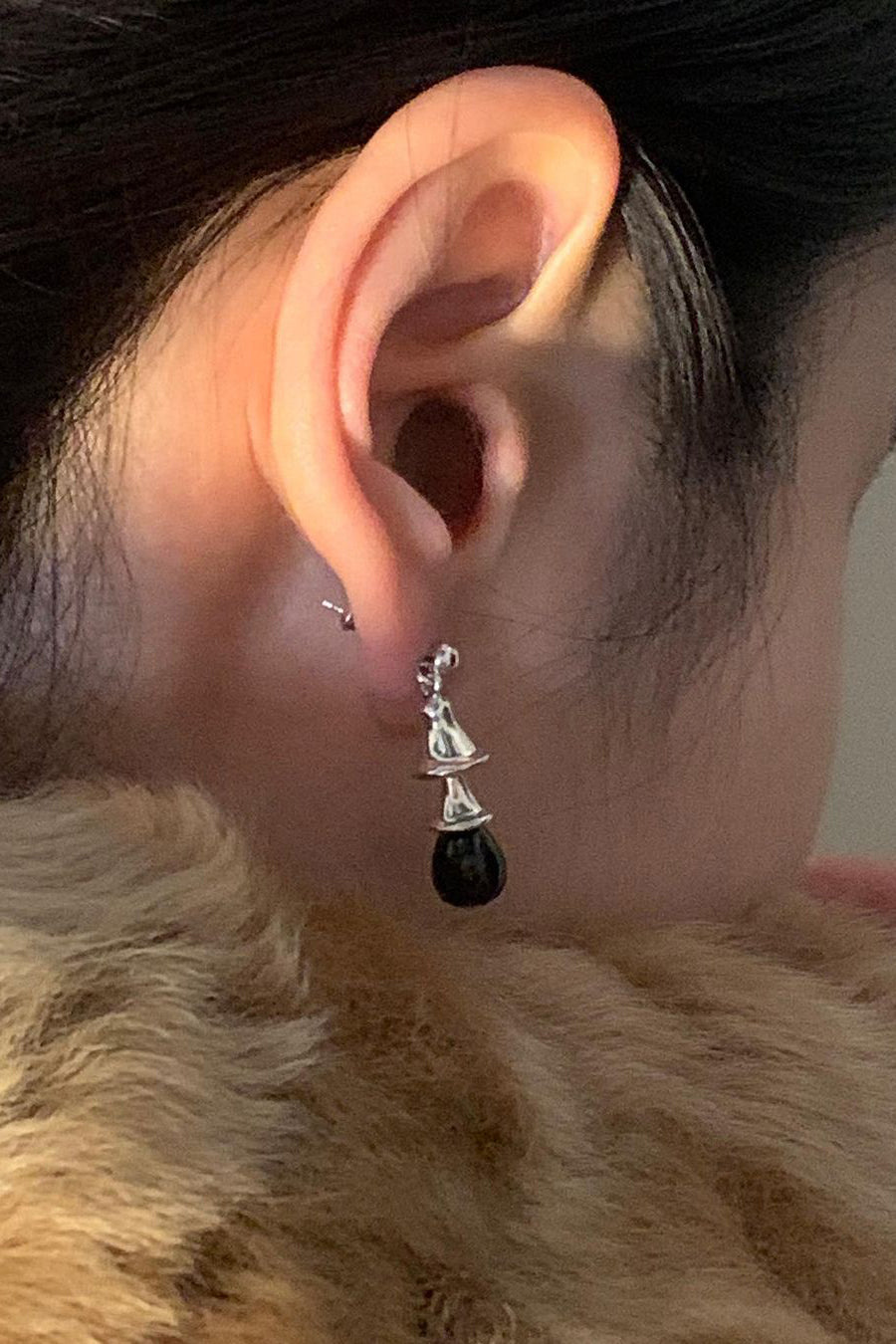 BLACK BELL BOUCLES D'OREILLES ARGENT