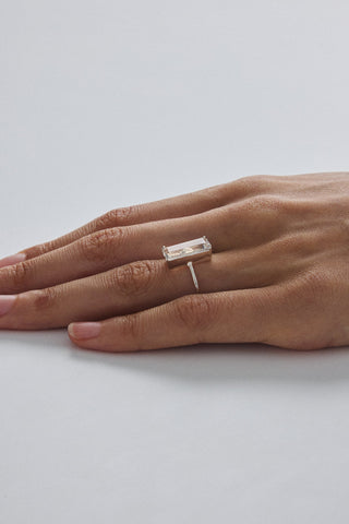 COLORLESS CHUNKY SQUARE RING
