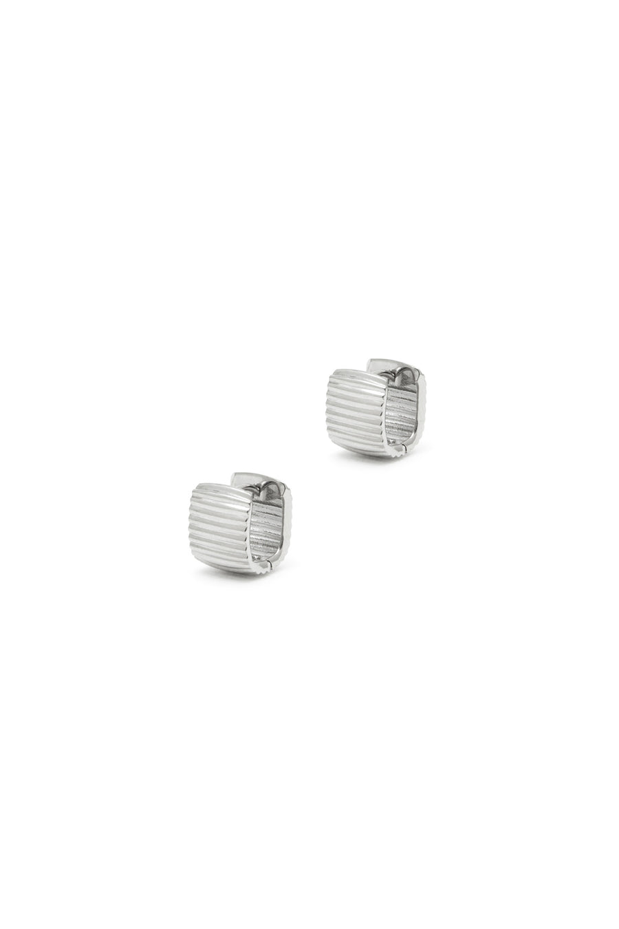 ESSENTIAL RIBBED SILHOUETTE EARRINGS SMALL