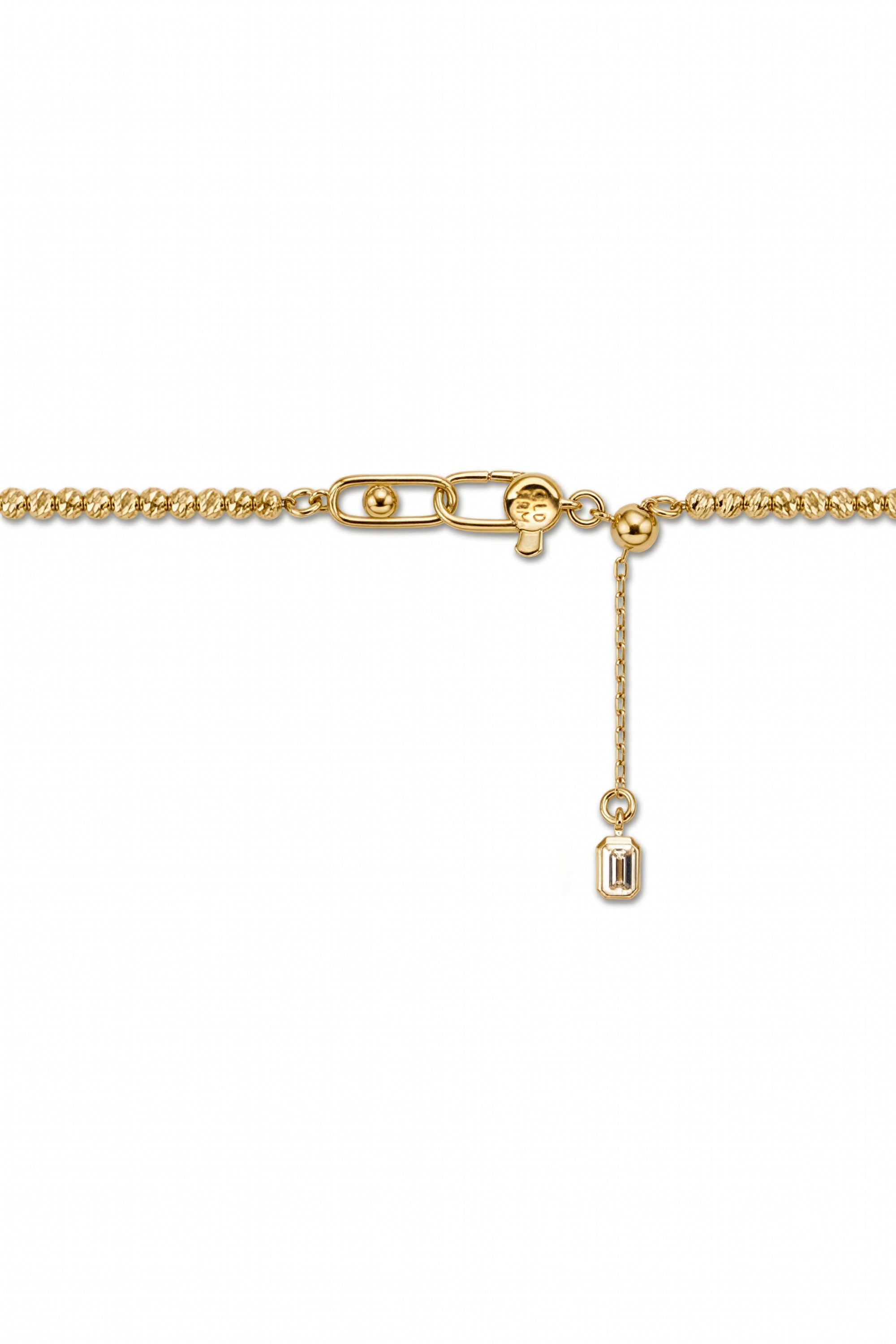FACETED BALL CHAIN BRACELET IN GOLD