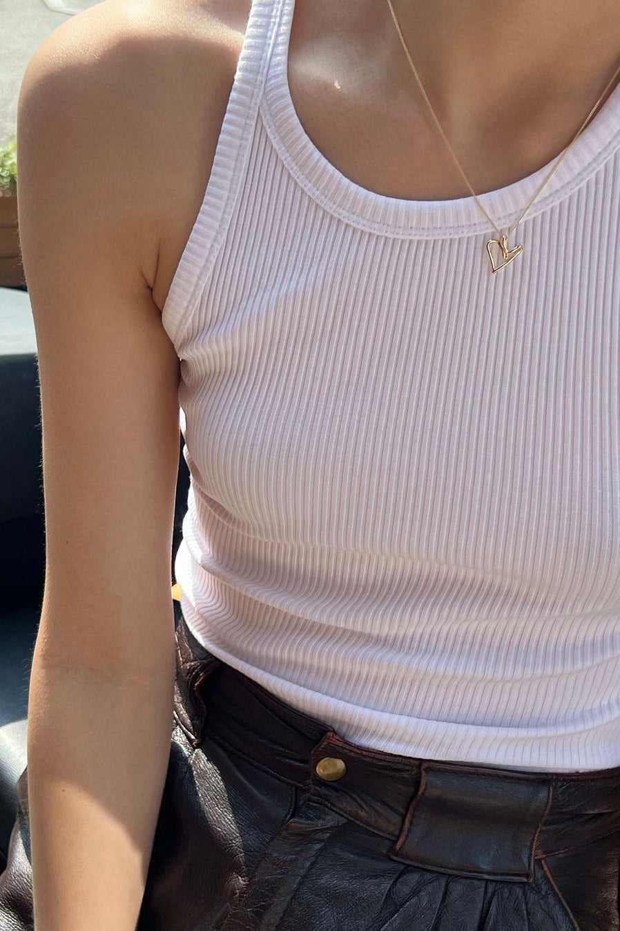 قلادة قلب ذهبية صيف لا ينتهي