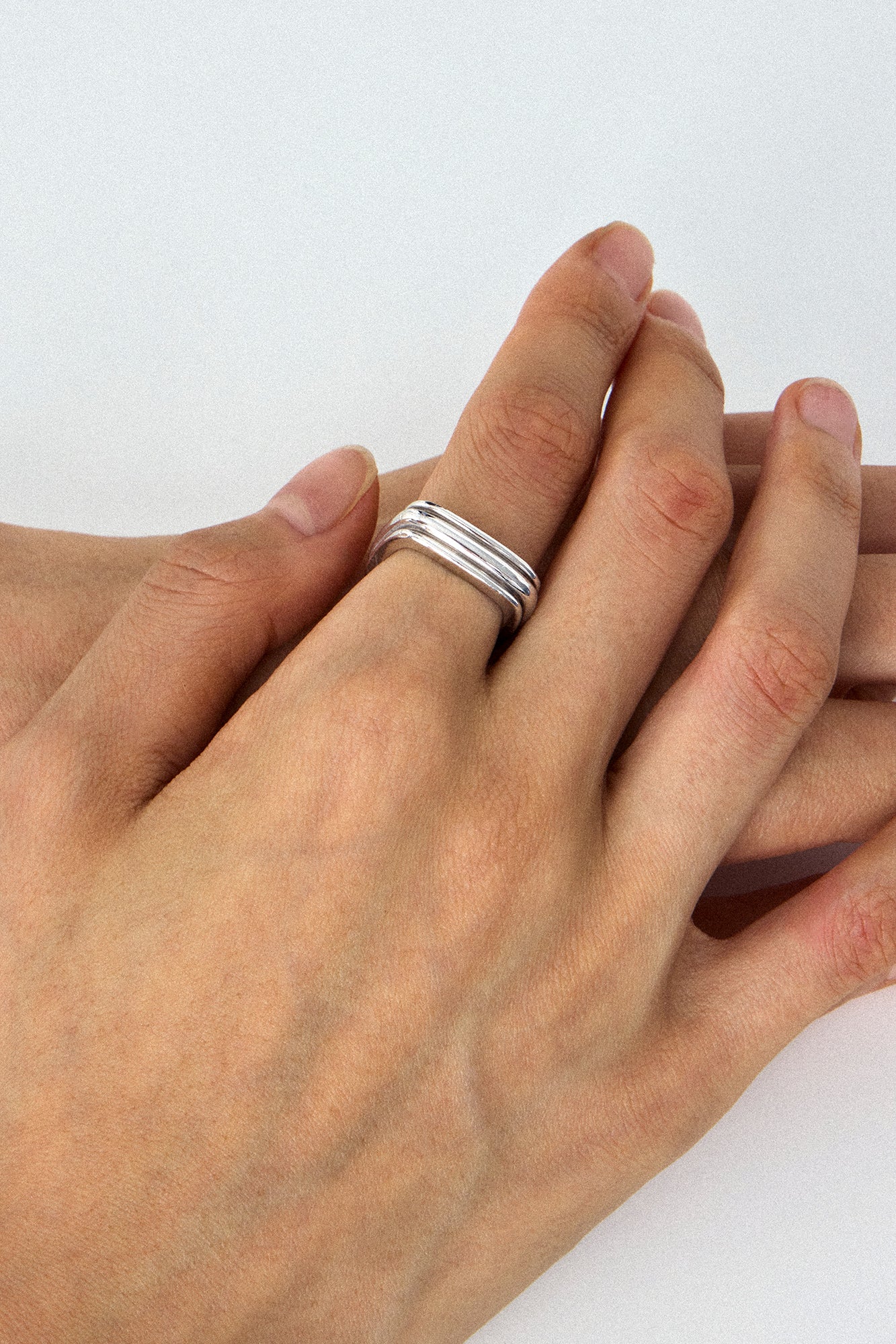 方形陶器容器戒指