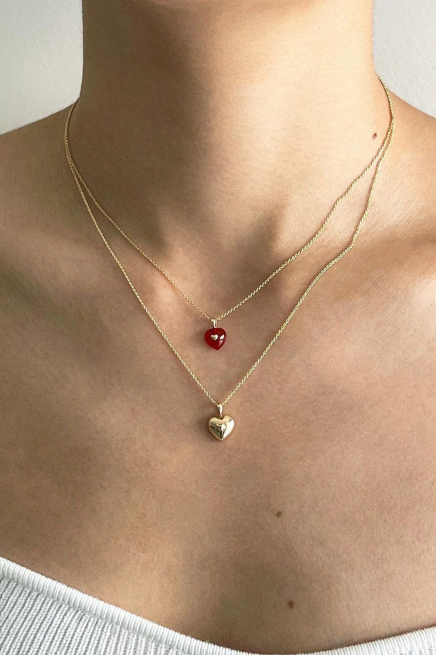 とてもヴィンテージなゴールドハートペンダントネックレス