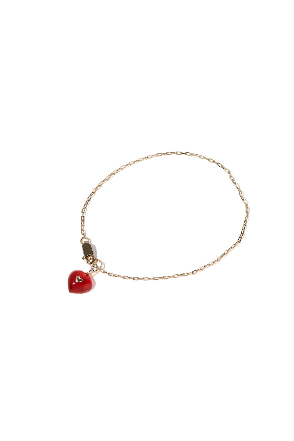 VERY VINTAGE PICCOLO BRACCIALE CON CIONDOLO A CUORE ROSSO