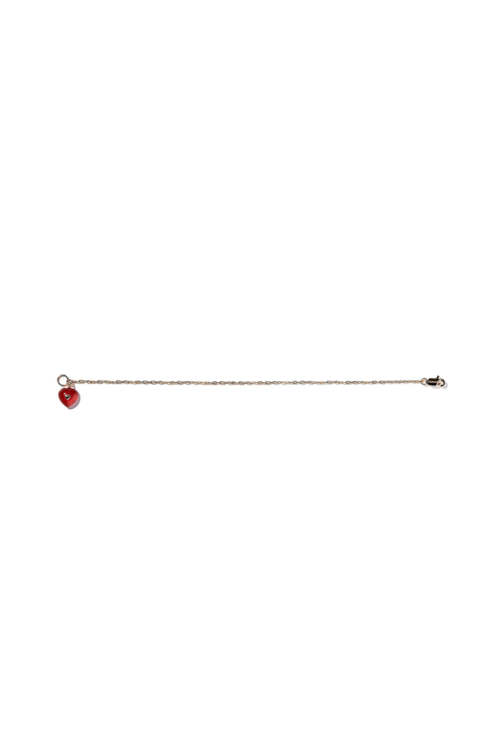 BRACELET PENDENTIF TRÈS VINTAGE AVEC PETIT CŒUR ROUGE
