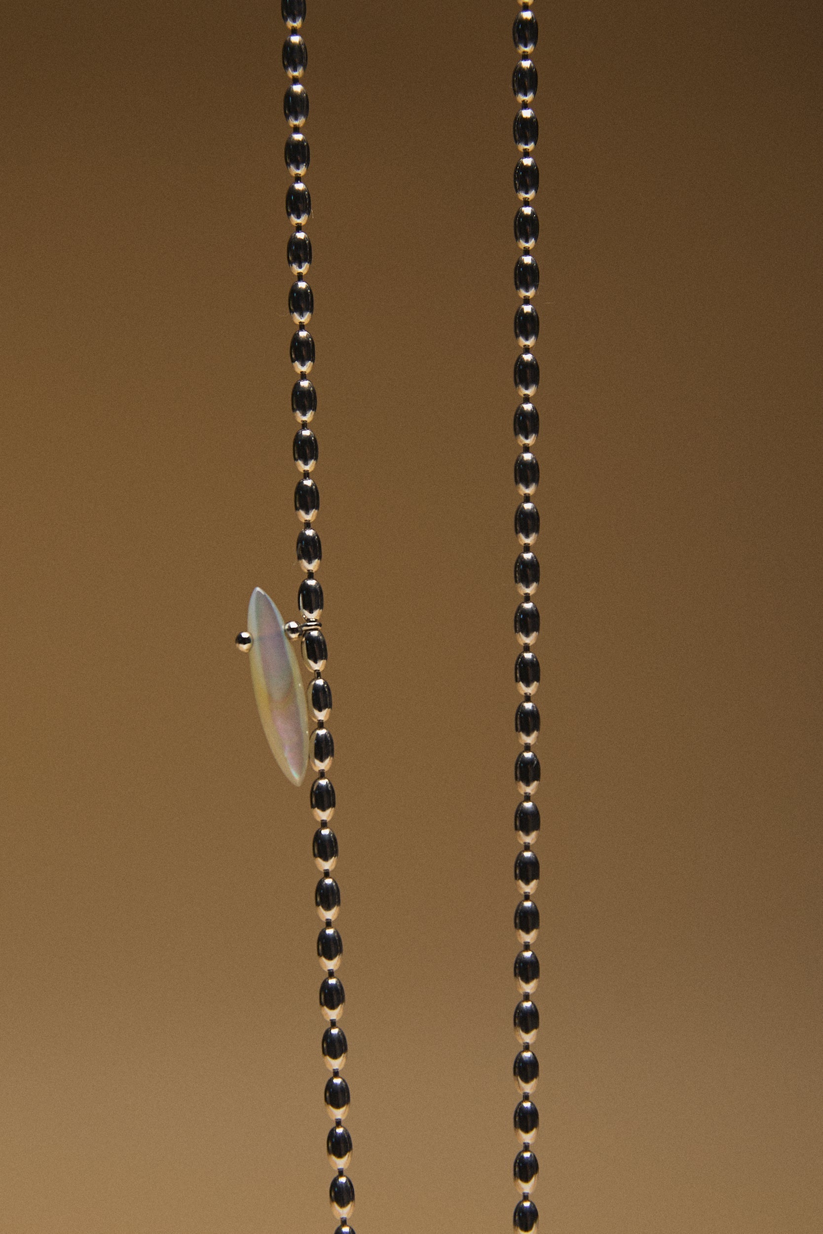 波西米亚椭圆石英贝壳项链