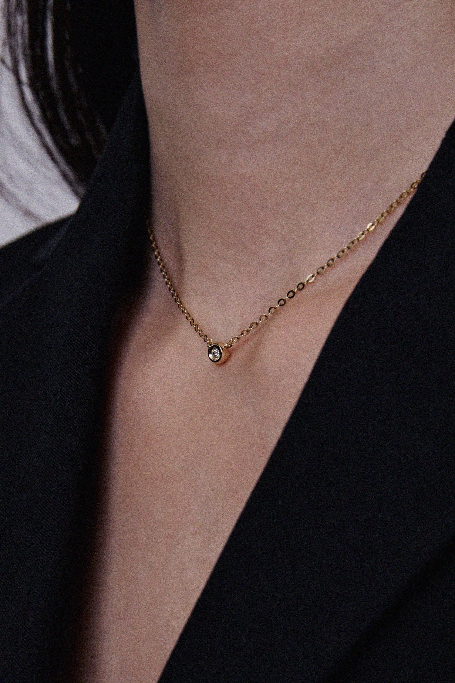 18K黄金钻石完美项链 大号