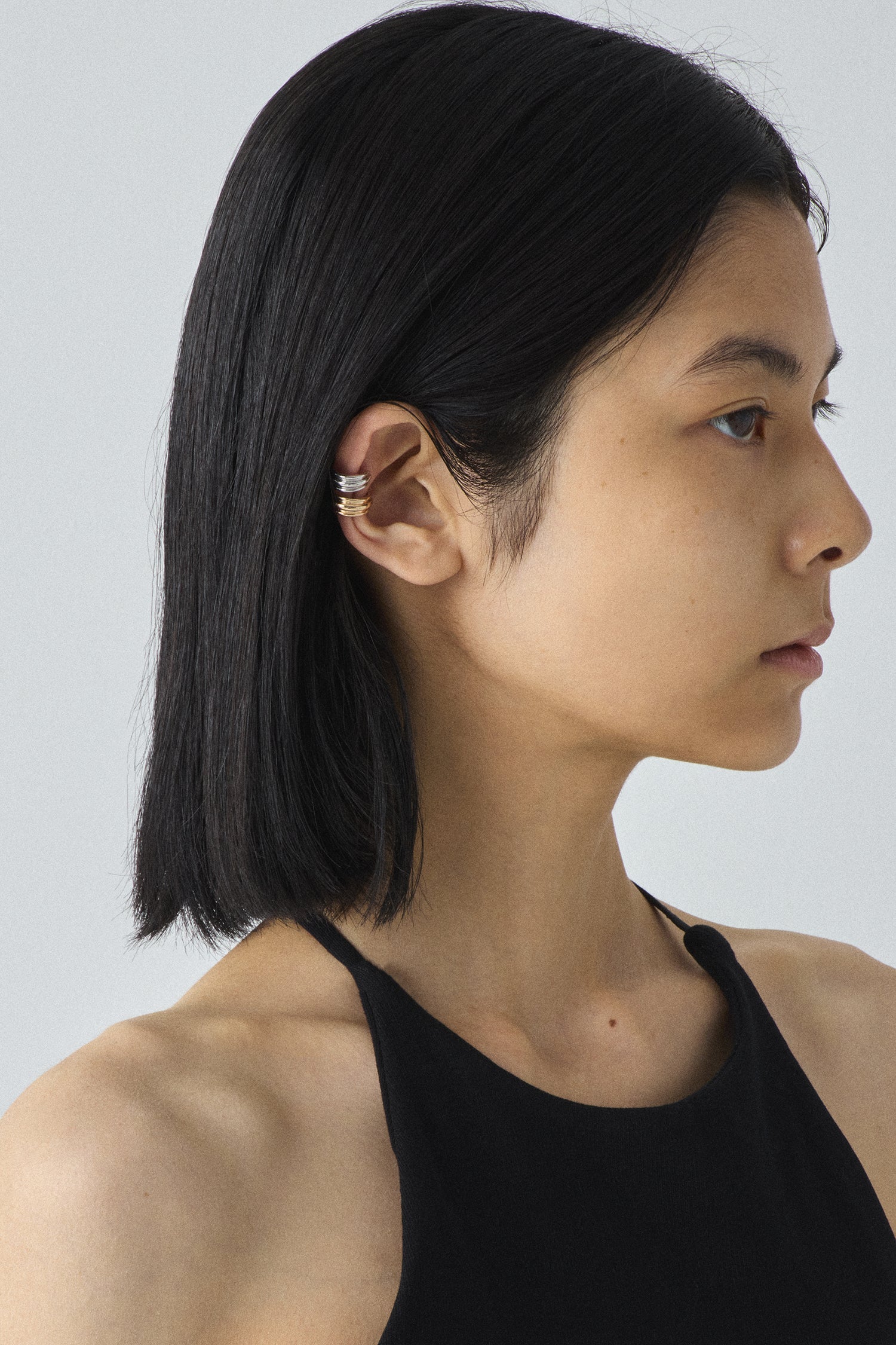 10K黄金扁平陶器耳扣