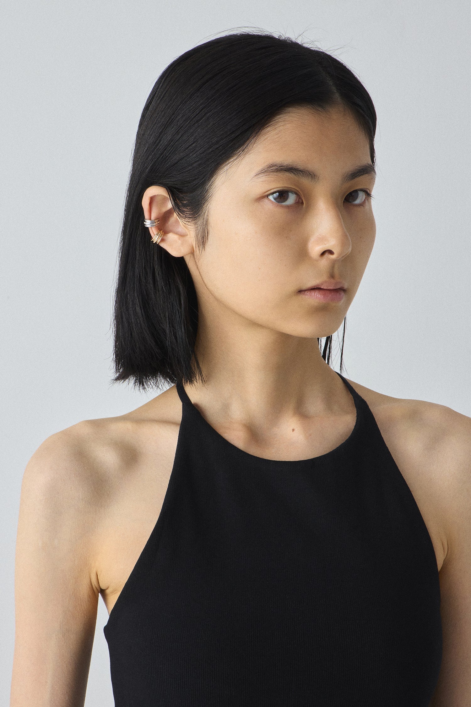 10K黄金扁平陶器耳扣