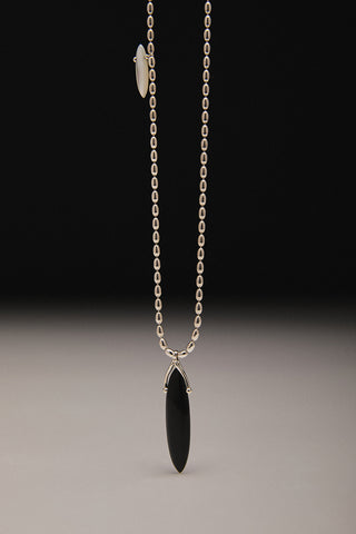 BOHO OVAL ONYX SHELL NECKLACE