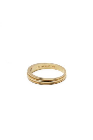 10K GOLD FLAT POTTERY VESSEL RING