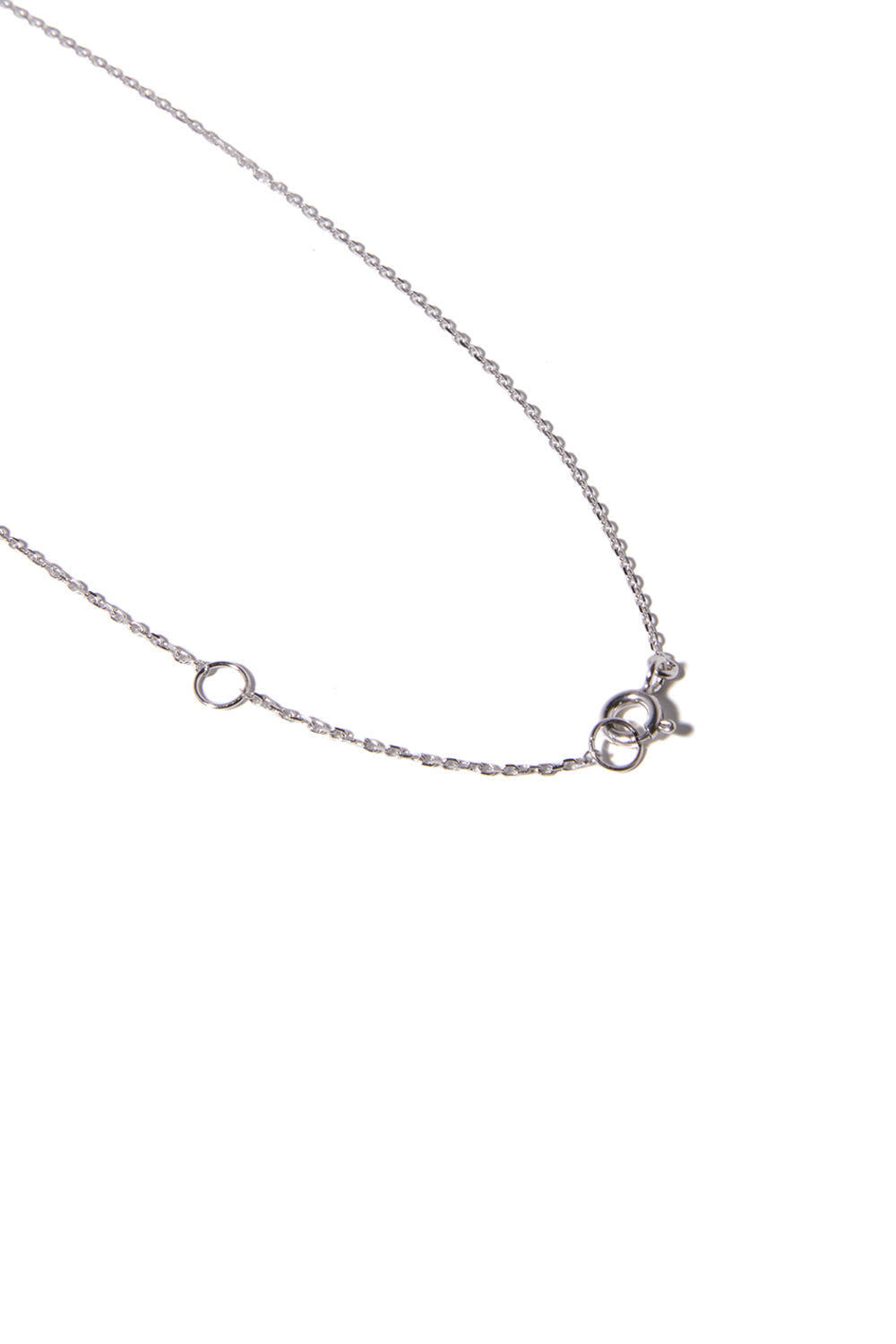 10K ホワイトゴールド ミニ エターナル オレンジクォーツ ネックレス