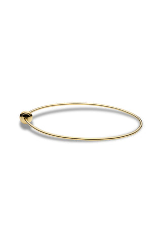 10K GOLD ESSENTIAL RIBBED SILHOUETTE BANGLE