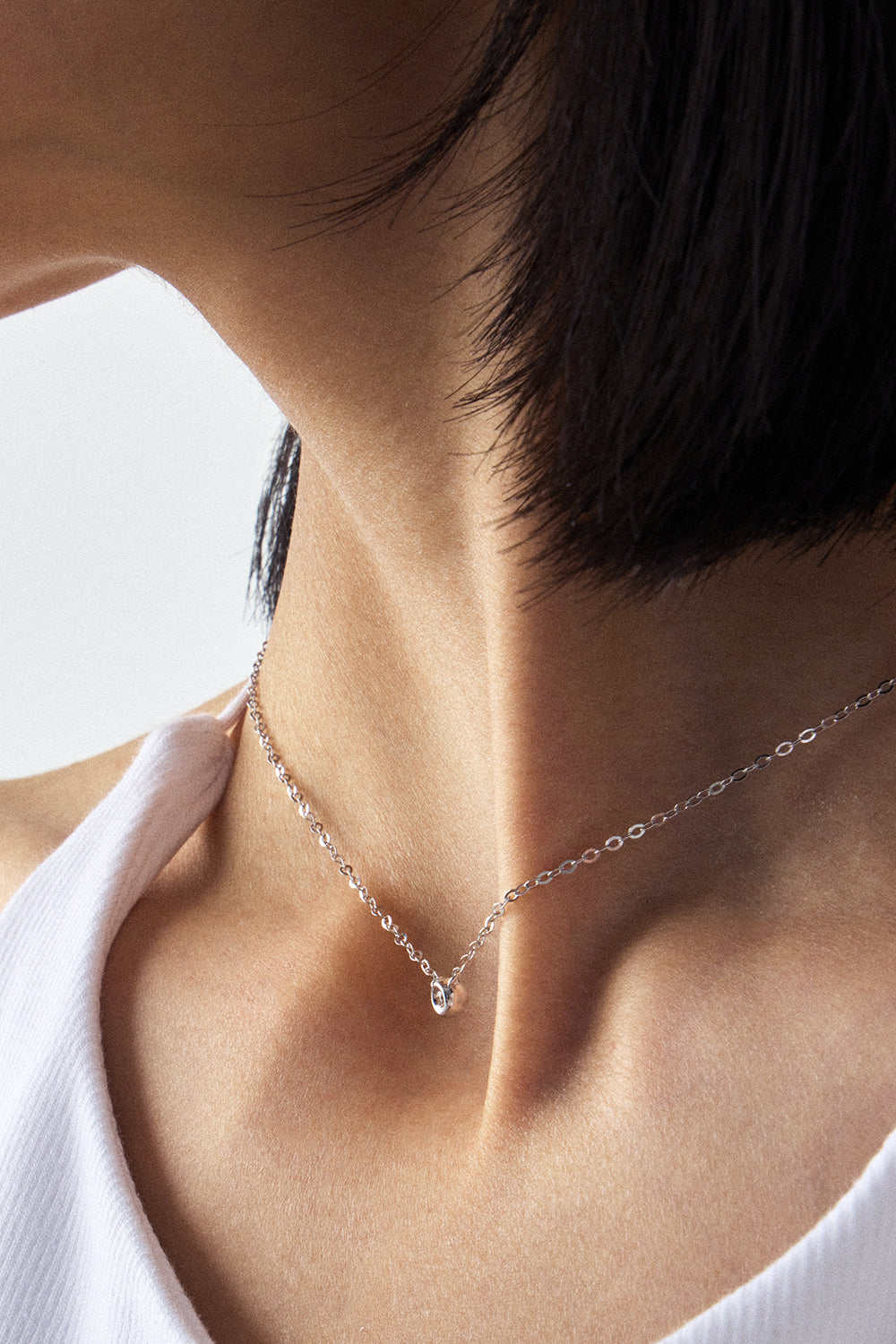 18K ホワイトゴールド ダイヤ パーフェクション ネックレス 大