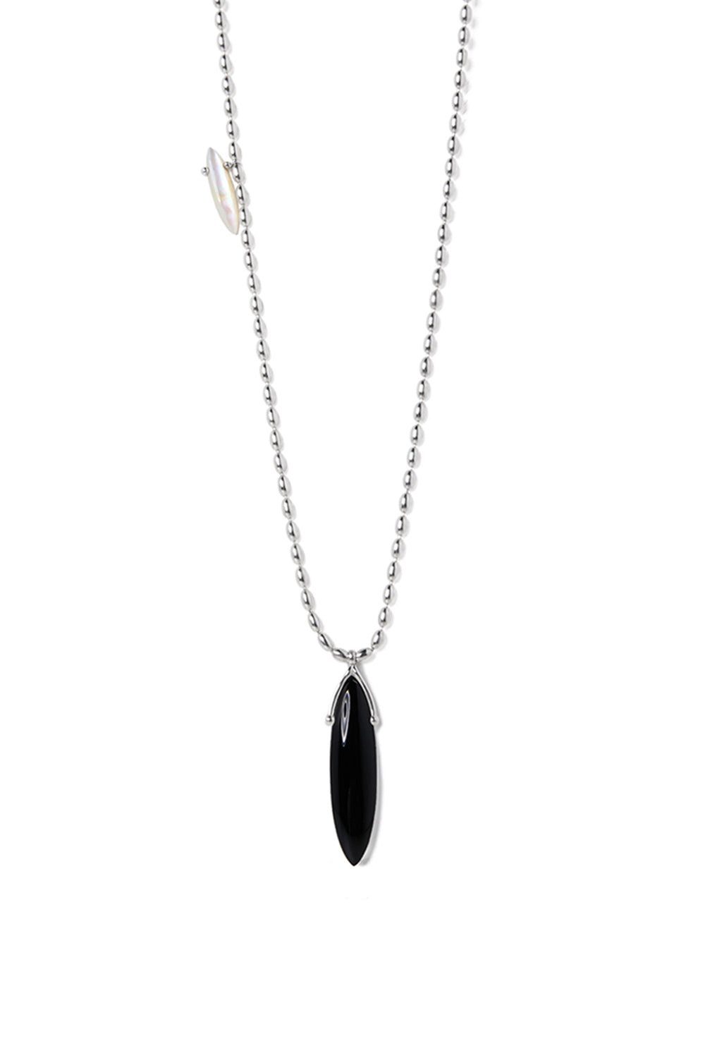COLLIER OVALE BOHÈME EN COQUILLE D'ONYX