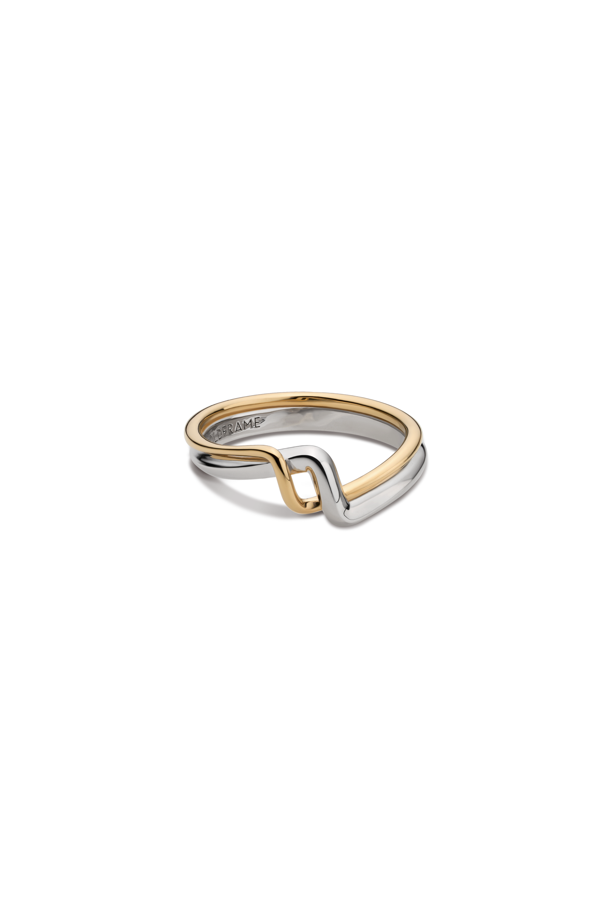 10K TRESSE BICOLOR RING