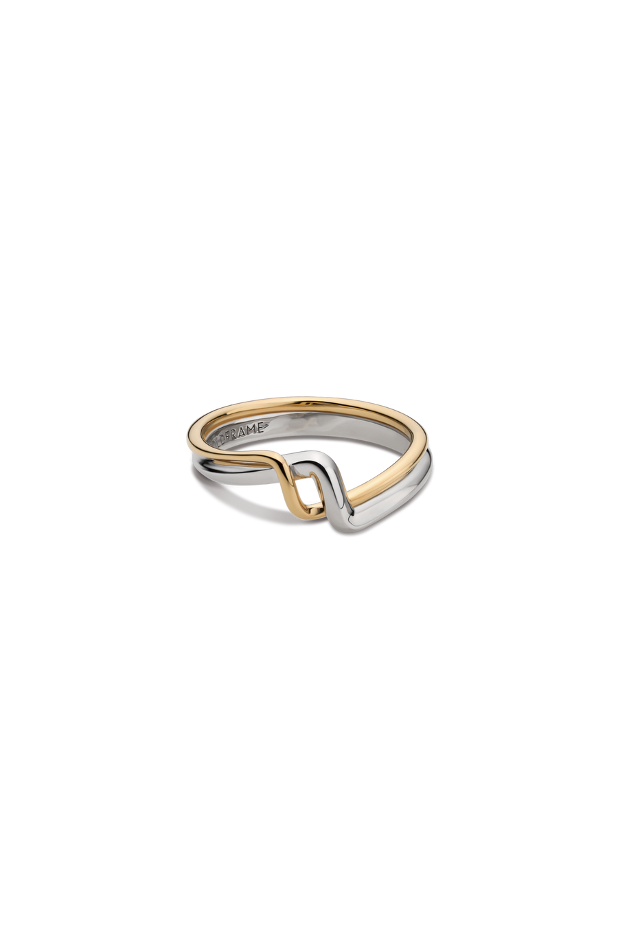 10K TRESSE BICOLOR RING