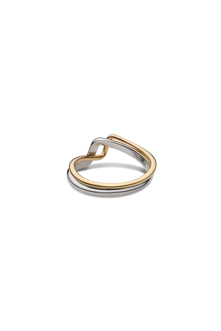 10K TRESSE BICOLOR RING