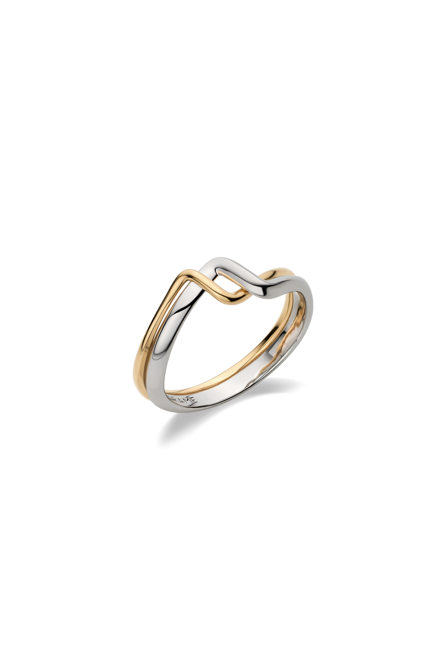 10K TRESSE BICOLOR RING