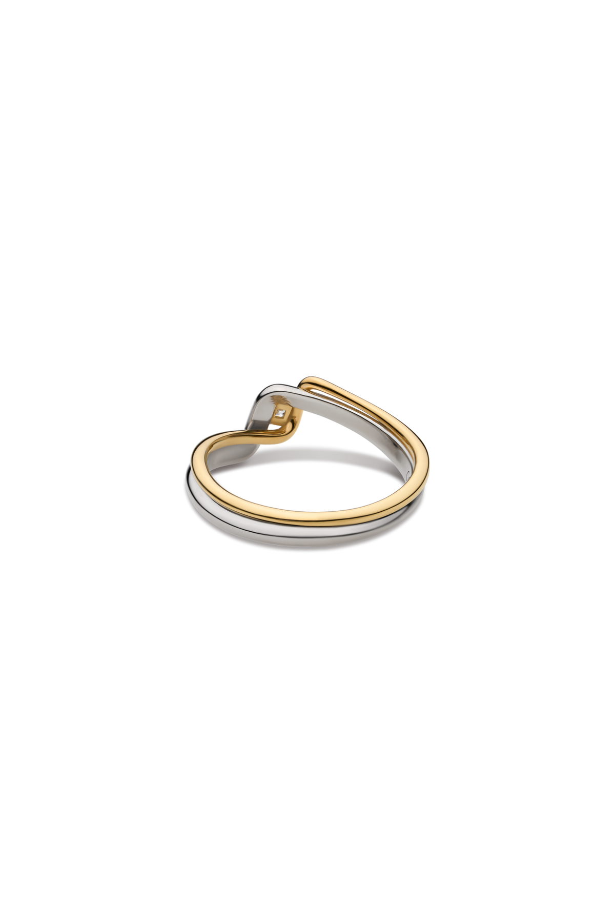 18K TRESSE BICOLOR DIA RING