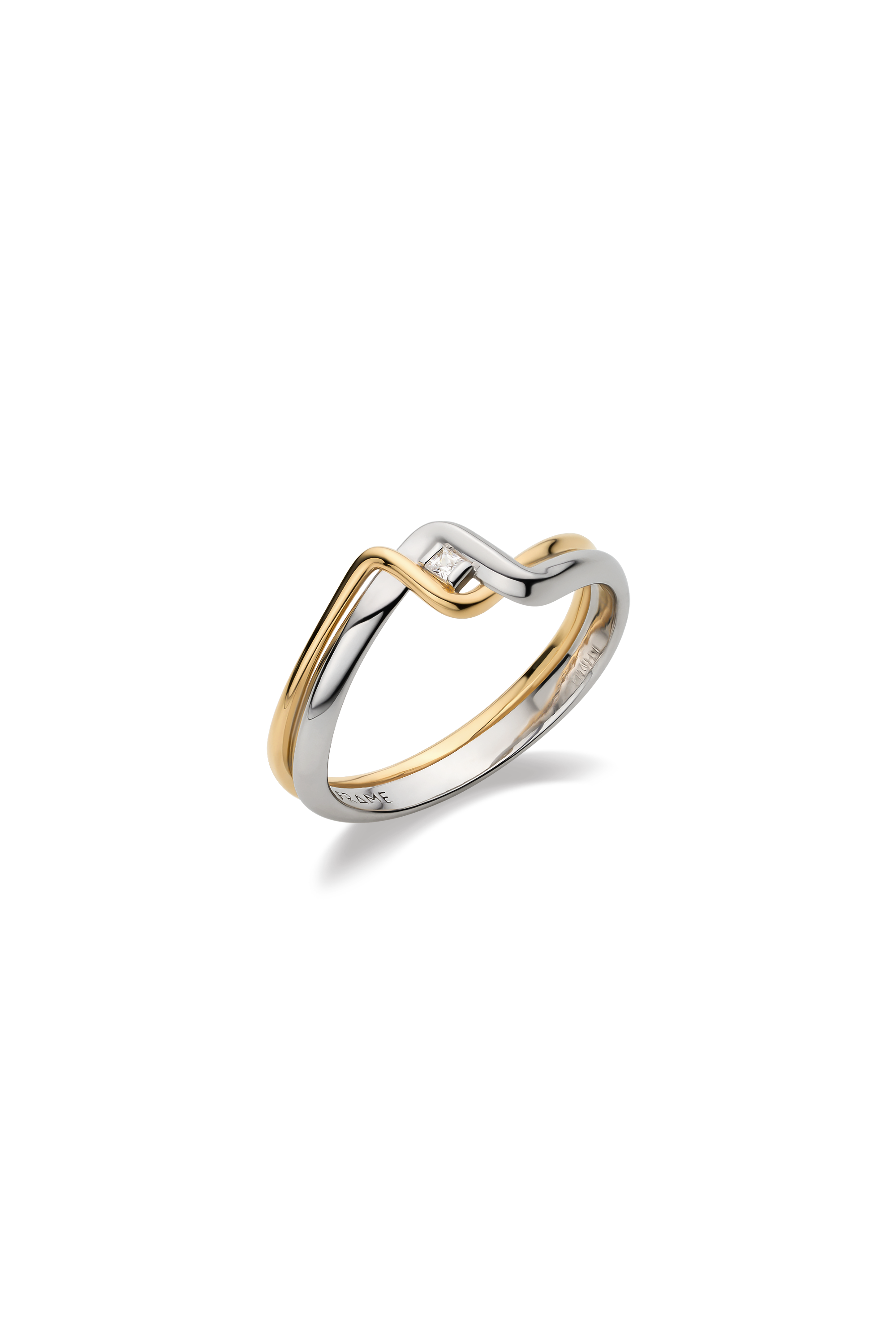 18K TRESSE BICOLOR DIA RING