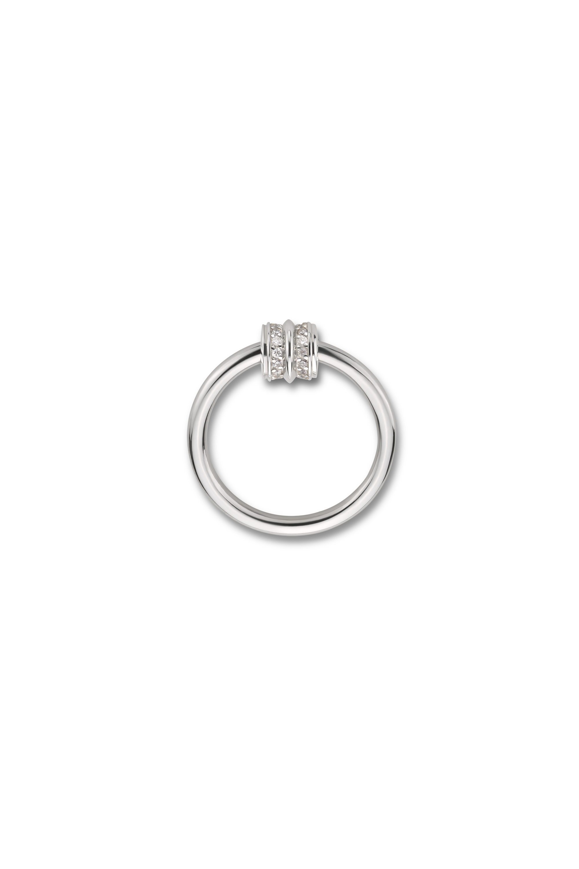 ESSENTIAL RIBBED PAVE RING
