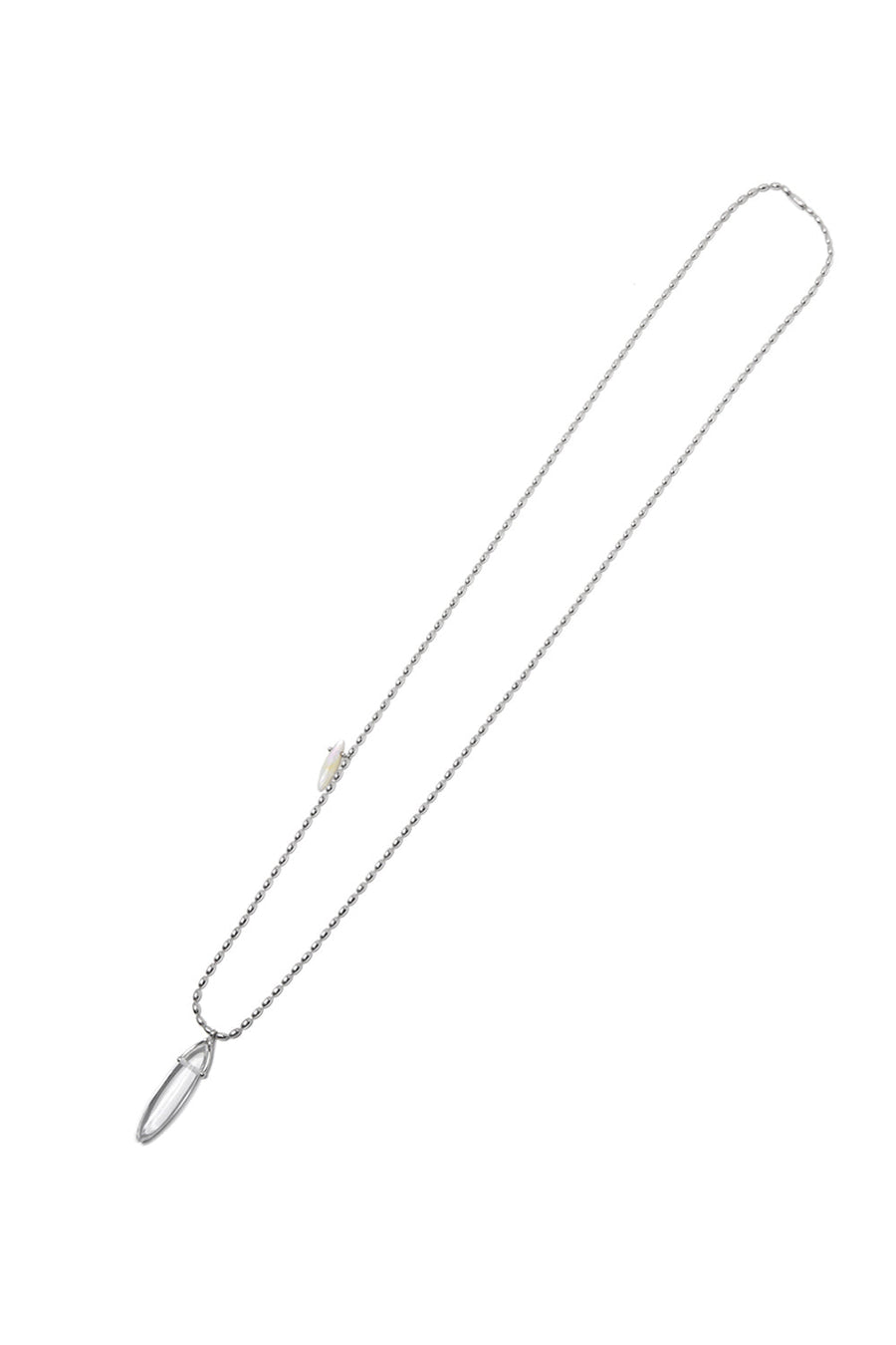 BOHO OVAL QUARTZ SHELL NECKLACE