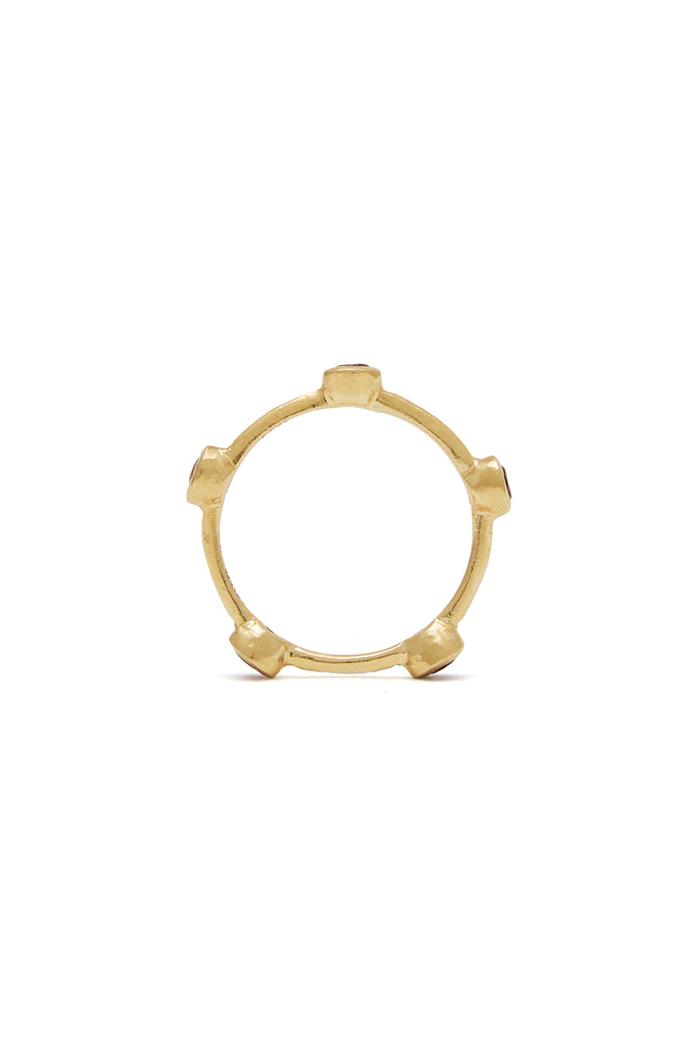 文艺复兴皇冠五红宝石戒指