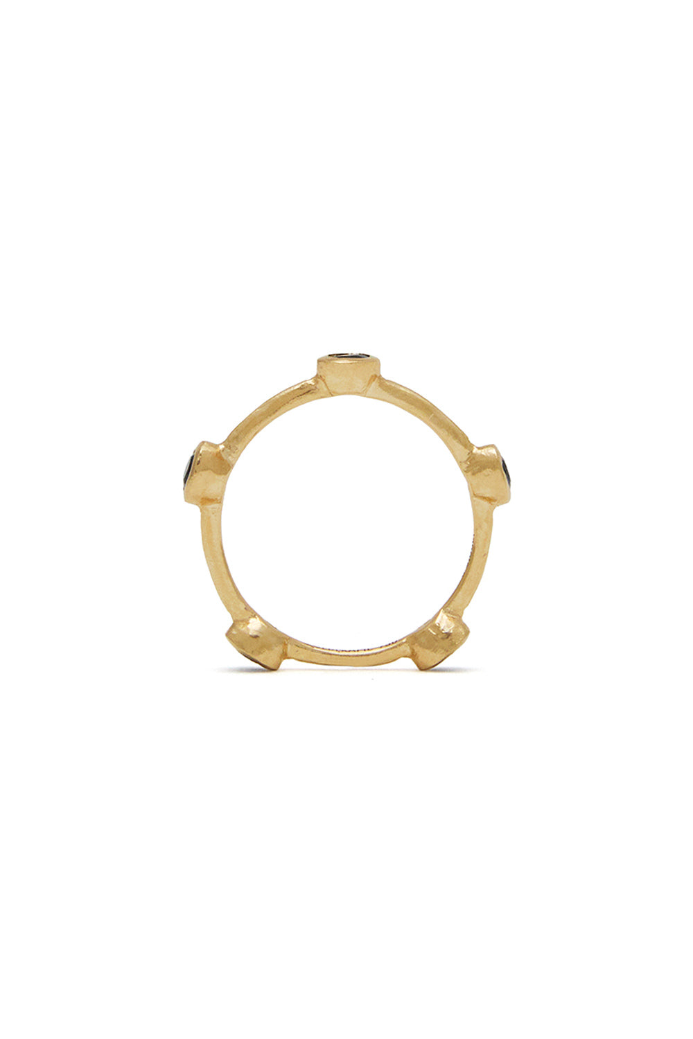 文艺复兴皇冠五颗蓝宝石戒指